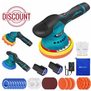 Qimu Cordless Car Buffer Polisher Car Buffers And Polishers Kit Cordless Car Polishing Kit with 2 Batteries