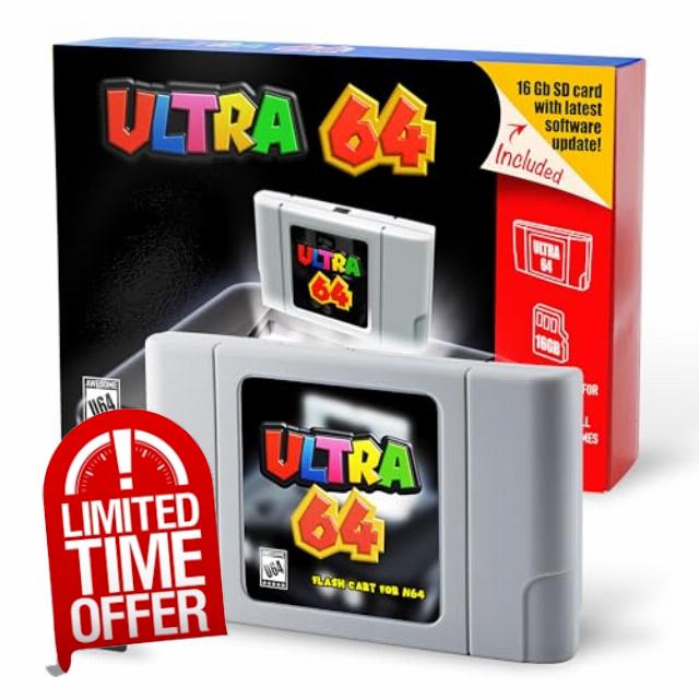 Ultra 64 Flash Cart for N64 + 16 Gb SD Card.