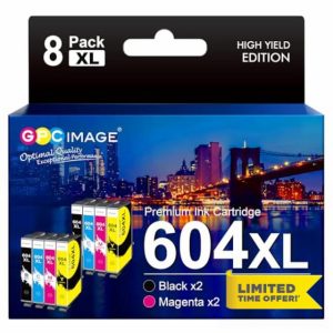 GPC Image 604XL Ink Cartridges Compatible with Epson 604XL 604 XL Multipack for Expression Home XP2200 XP-2200 XP-3200 XP-3205 XP-4200 XP-2205 XP-4205 for Workforce WF-2930 WF-2935 WF-2910 (8 Pack)