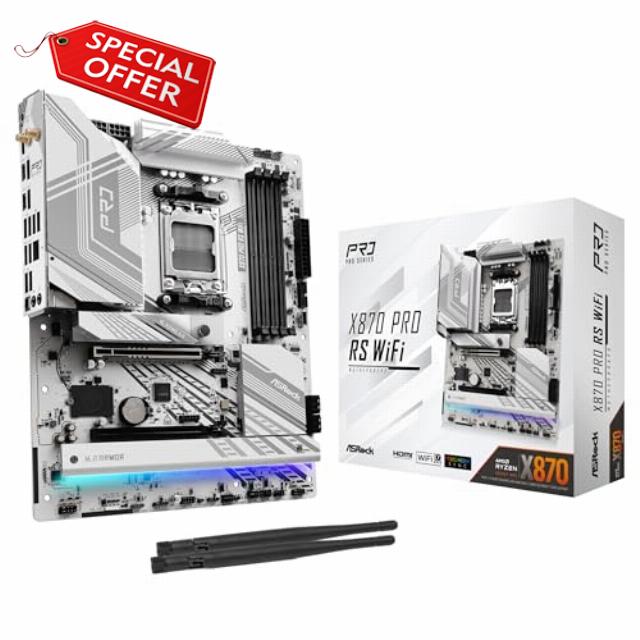 ASRock X870 Pro RS WiFi ATX Motherboard for AMD AM5 CPUs