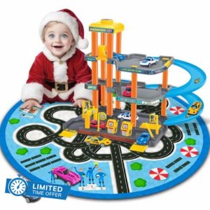 Xwin Sportseries 3 Storey Kids Parking Garage Toys with Playmat