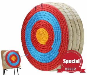 ZIRUU Solid Straw Round Archery Target Traditional Recurve Bow Arrow Target Hand-Made Straw Target for Kids Youth Adult Outdoor Sports Archery Bow Shooting Practice