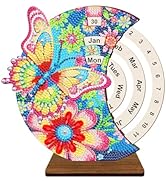 CXINLky DIY Diamond Art Painting Calendar, 5D Diamond Painting Rotating Calendar Ornaments Made of Hol...