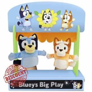 Kidoola Bluey Wooden Puppet Theater Playset - FSC-Certified Wood