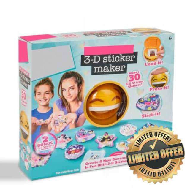 SelectTraders 3D Sticker Maker Kit for Kids | DIY Arts & Crafts Toy with Glitter