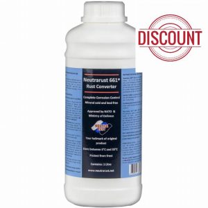 Neutrarust 661® Rust Converter - The Original Water based & Non-Hazardous. MOD & NATO Approved (1 Litre) 10-12 square metres coverage