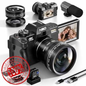 NBD 4K Digital Cameras for Photography - 48MP/60FPS Video Camera for Vlogging