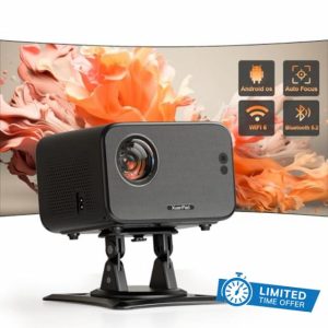 [Auto Focus & Android System] Smart Projector 4K Support