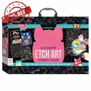 ightclick Ultimate Etch Art Carry Case - Squish Squad Creative Set with 24 Panels