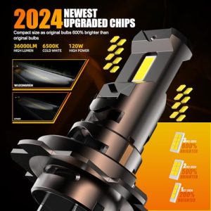 36000LM 6500K 600% Brighter