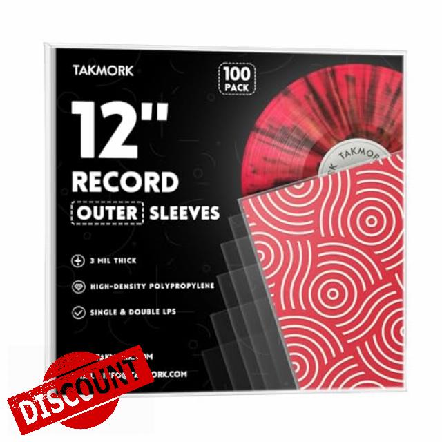 12" Record Sleeves Vinyl Outer Sleeves - Vinyl Sleeves for Record | Crystal Clear Vinyl Record Sleeves Outer | 3 Mil Thick LP Album Covers