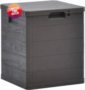 idaXL Garden Storage Box 90L Anthracite