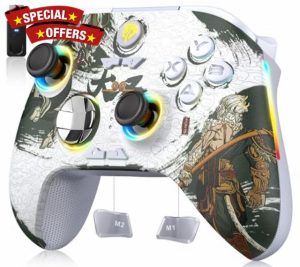 EasySMX PC Controller X15 Enhanced Wireless Bluetooth Controller with Hall Joysticks/Hall Triggers/RGB Lighting - No Stick Drift