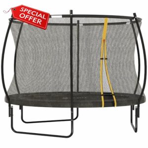 SPORTNOW 8ft/10ft Trampoline with Enclosure Net and Spring Cover