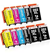 Clywenss 10-Pack 202XL Ink Cartridges Compatible with Epson 202 XL 202XL Multipack for Expression...