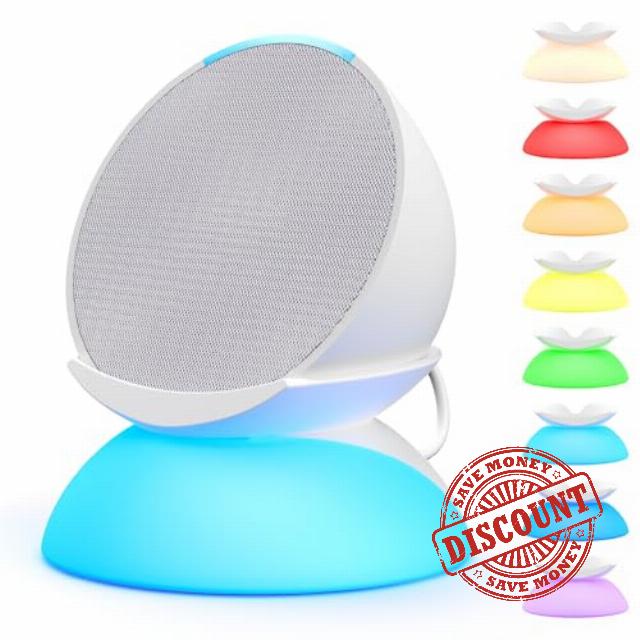 Mission 2 in 1 Light and Charging Stand for Echo Pop (Multicolor Night Light and Charging Stand)
