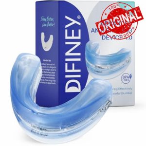 Difiney Advanced Anti Snoring Device 4.0: Anti Snoring Mouthpiece Device Mouth Guard - Effective Anti Snore Solution for Men and Women - Customizable Adjustable Comfortable - Patent Pending Desig