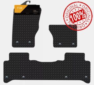 FSW - Compatible with Land Rover Range Rover Sport 2014-2021 Fully Tailored Car Floor Mats - 5mm Extra Heavy Duty Rubber - Anti Slip Mat - Fully Waterproof - Hard Wearing - 3 Piece Set Floor Mats Only