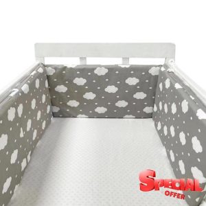 QOPIGFBN Soft and Breathable Cot Bumper with Sturdy Padding