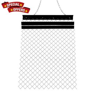 Drag Harrow 4ft Wide x 5ft Long 2.4m / 8ft Chain Snap Hooks ATV UTV Tractor Lawn Rake Levelling Drag Mat Q235 Steel 3mm Thick Adjustable Front Tray Garden Gravel Agriculture Farming Field Landscaping