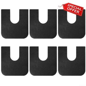 6 Pcs Toilet Mats Upgrade Round Commode Potty Training Mats Toilet Training Mats U Shaped Toilet Mats Specifically For Potty Training(24 * 25.6in)