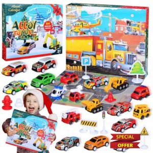 Amycute Toy Cars Advent Calendar 2024 for Boys Kids