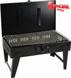 Portable BBQ Grill Folding Easy to use Barbeque Outdoor Garden Picnic Stainless Steel Patio Garden Smoker for Camping Family Party