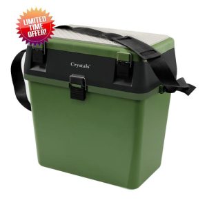 Crystals Fishing Tacke Box Seat - Sea Fishing Padded Seat with Bait Lure Box Set - Carp Fishing Kit Accessories Box - Fishing Gear Storage Organiser