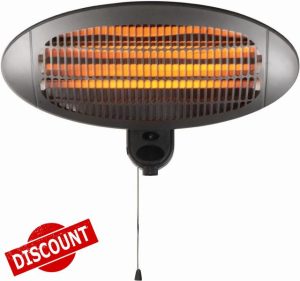 Wall Mounted Patio Heater - 2kw Outdoor Heater for Garden with 3 Power Settings 650w/1350w/2000w