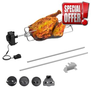 SafBbcue BBQ Rotisserie Grill Kit for Masterbuilt Gravity Series 1050/800/560 Replacement Parts MB20091220