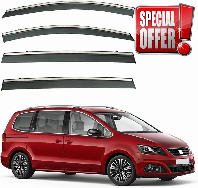 PYSyansu Car Window Wind Deflectors for Seat Alhambra MK2/7N 2010-2020 Wind Rain Guards Car Side Window Rain Shield Car Accessories