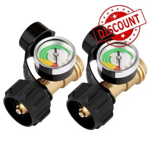 Namvo 2-Pack Gas Pressure Regulators with Propane Gas Level Indicators