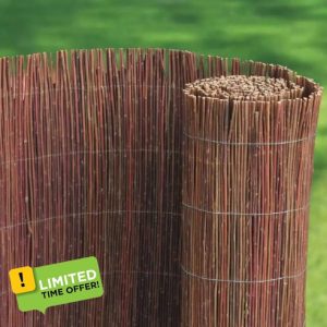 Premium Willow Fencing Screening Rolls | 11 Sizes | W3-5m x H0.9-2m (W5m x H2m)