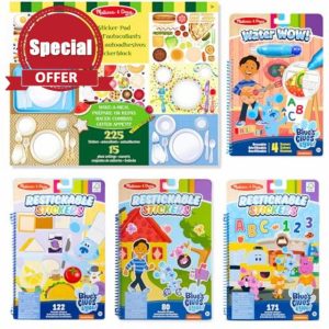 Toptoys2u Bargain Bundles Mel Doug Children's Blues Clues Sticker & Activity Book Bundle - Make-A-Meal Sticker Pad