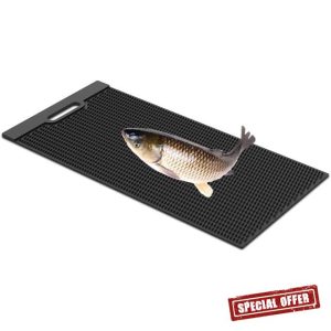 Deuson Nonslip Fish Fillet Mat Flexible Fish Fillet Board Foldable Fish Cleaning Mat Easy to Clean Filleting Mat Portable Fish Filleting Board for Easy Filleting Fish Cleaning N(Large Size