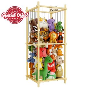DUHARS Stuffed Animal Storage Zoo Cage