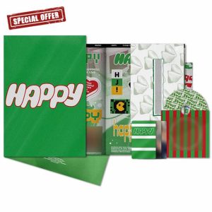 JIN - 2nd Solo Album [Happy] (Standard - IMAGINE Ver.) Photobook + CD-R + Lyric Poster + Folded Poster + Photocard + 2 Extra Photocards