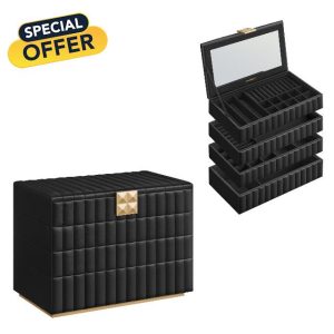 SONGMICS HOME ANAH Collection - Stackable Jewellery Box with Mirror