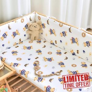 QOPIGFBN Soft and Padded Cot Bumper Set for All Round Protection