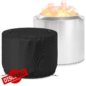 Fire Pit Cover for Solo Stove Ranger 2.0 - 600D Durable Waterproof Round Cover Firepit Accessories with Drawstring Handles