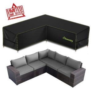 BEEWAY L Shaped Garden Furniture Cover Waterproof