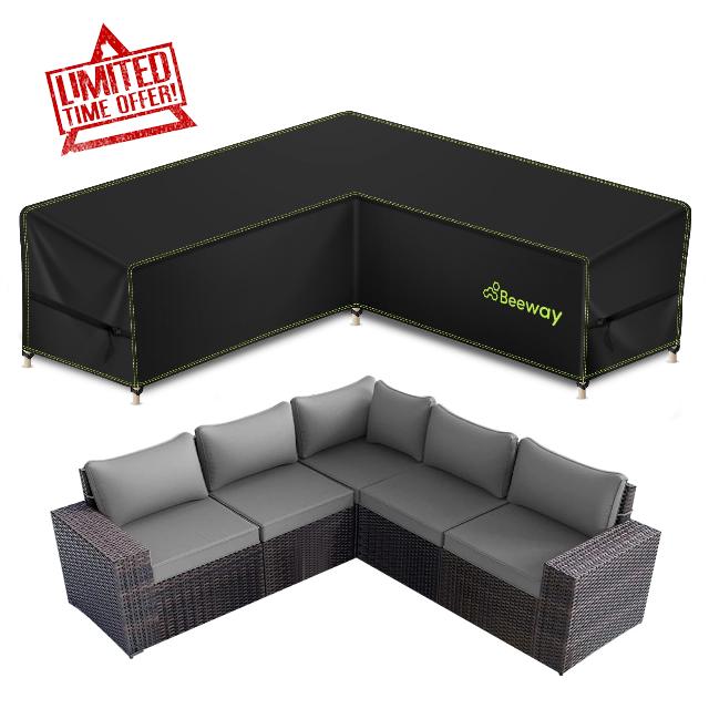BEEWAY L Shaped Garden Furniture Cover Waterproof