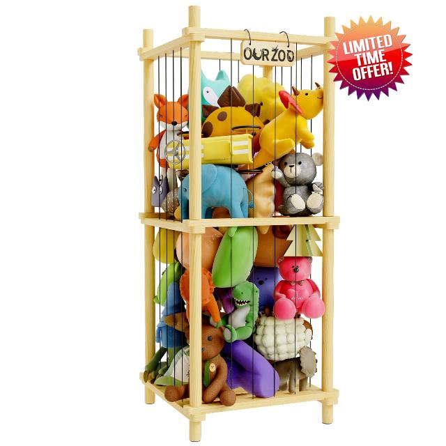 DUHARS Stuffed Animal Storage Zoo Cage