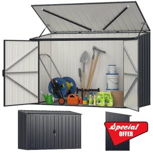 TANGZON 6 x 3FT Metal Garden Shed