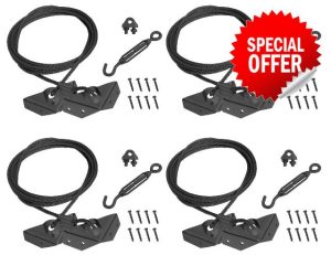 Young Wolf Alloy Steel Supporting Anti-Sag Garden Door Gate Cable Kits for for Outdoor Wooden Fence Gate Door Support (4