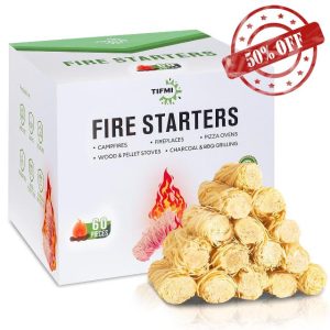 TIFMI Fire Starter - 60 Pcs Fire Starters for Campfires