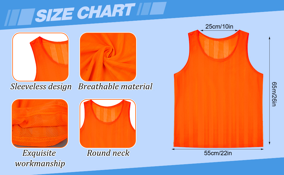 Comfortable & Breathable Mesh Vests Football Bibs