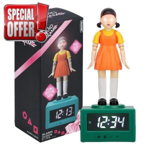 Paladone Squid Game Doll Alarm Clock - Officially Netflix Licensed Light