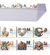 CXINLky Diamond Painting Desk Calendar 2025, Creative Diamond Art Painting Owls Desk Ka...
