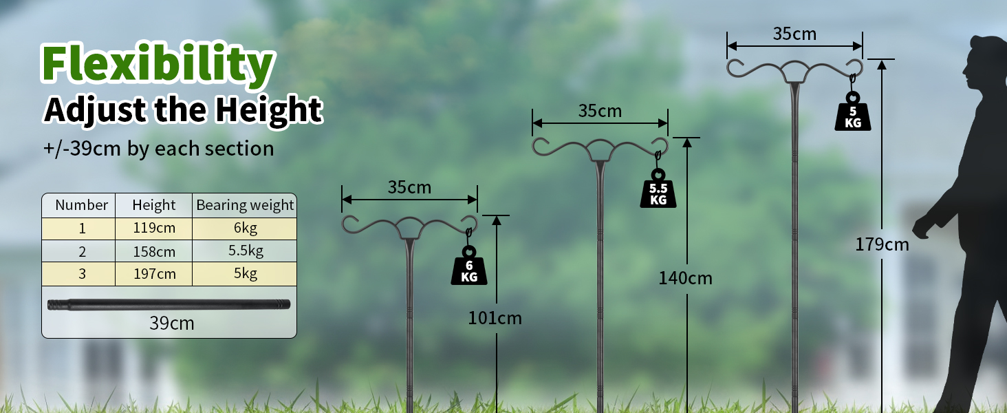 long bird feeder pole